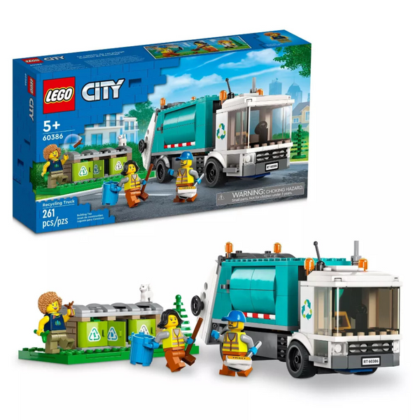 LEGO City Recycling Truck Toy Vehicle Set W/ 3 Sorting Bins