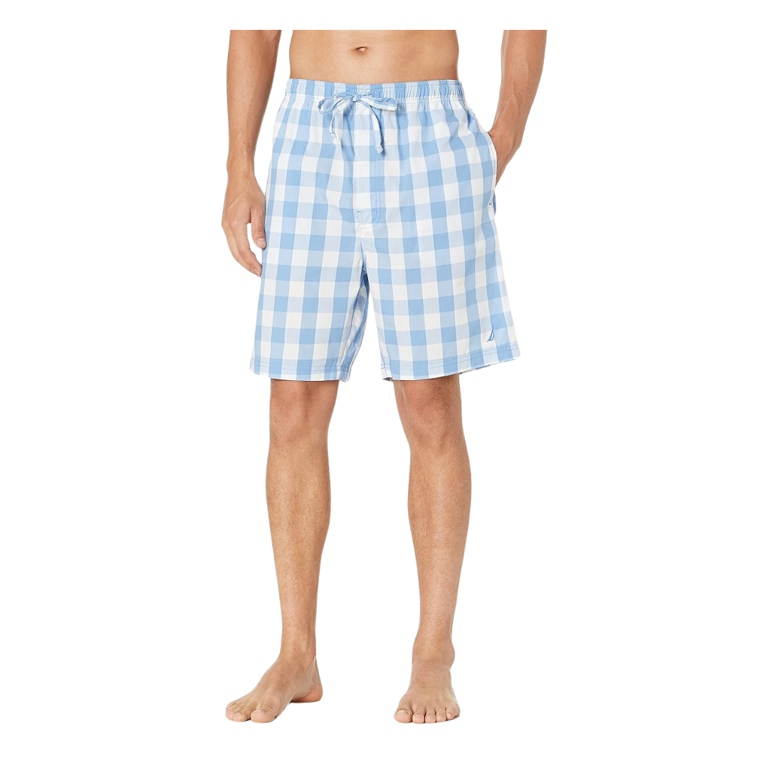 Nautica Men's Soft Woven 100% Cotton Elastic Waistband Sleep Short