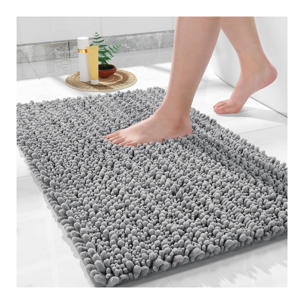 Yimobra Luxury Chenille Shaggy Microfiber Bath Rugs (24" x 17")