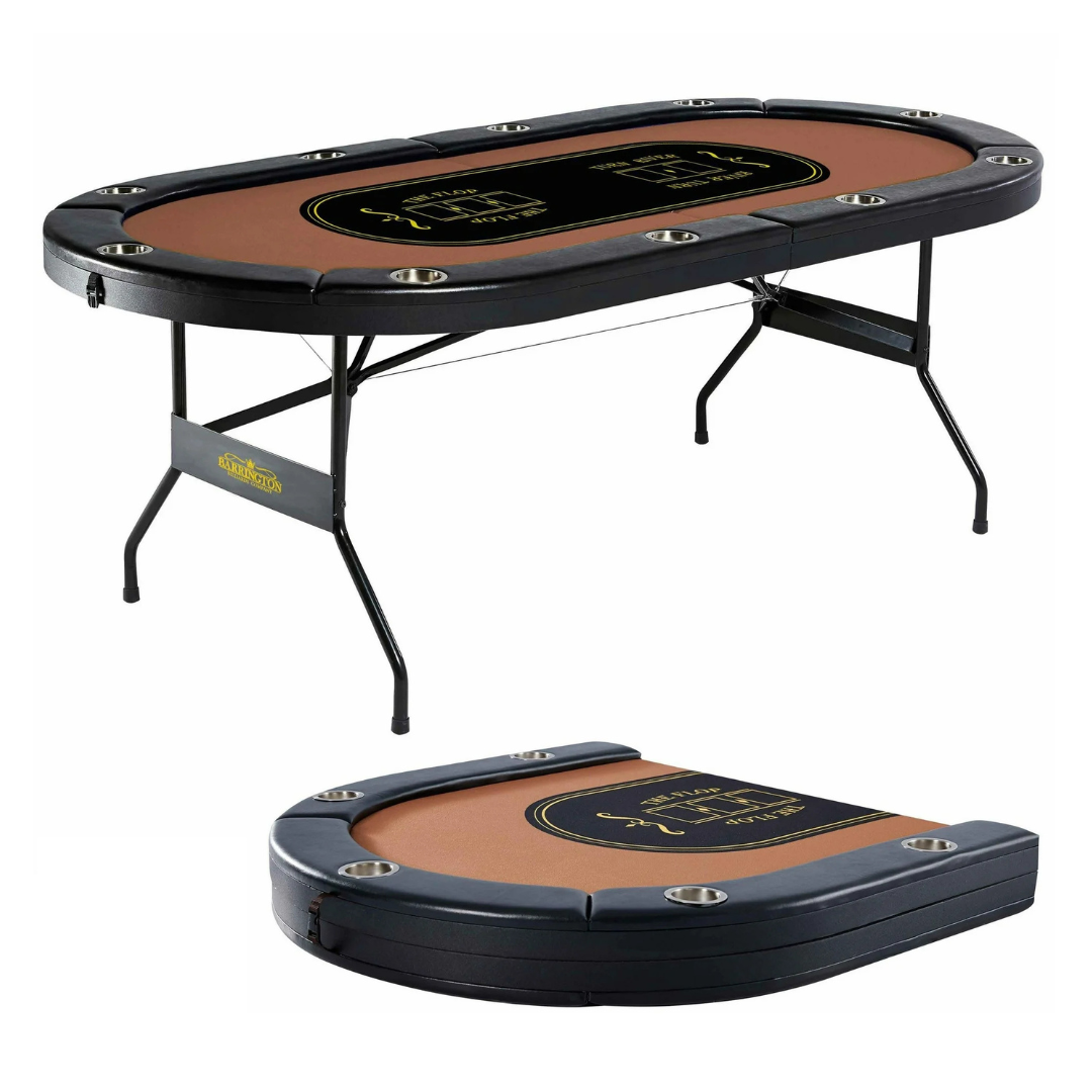 10-Player Barrington Foldable Poker Table (No Assembly Required)