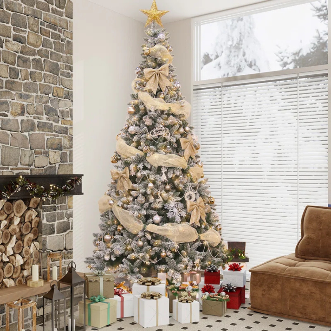 The Holiday Aisle Easy Set-Up Lighted Christmas Tree (7' H)