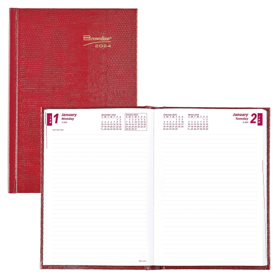 Brownline 2024 Traditional Daily/Monthly Planner