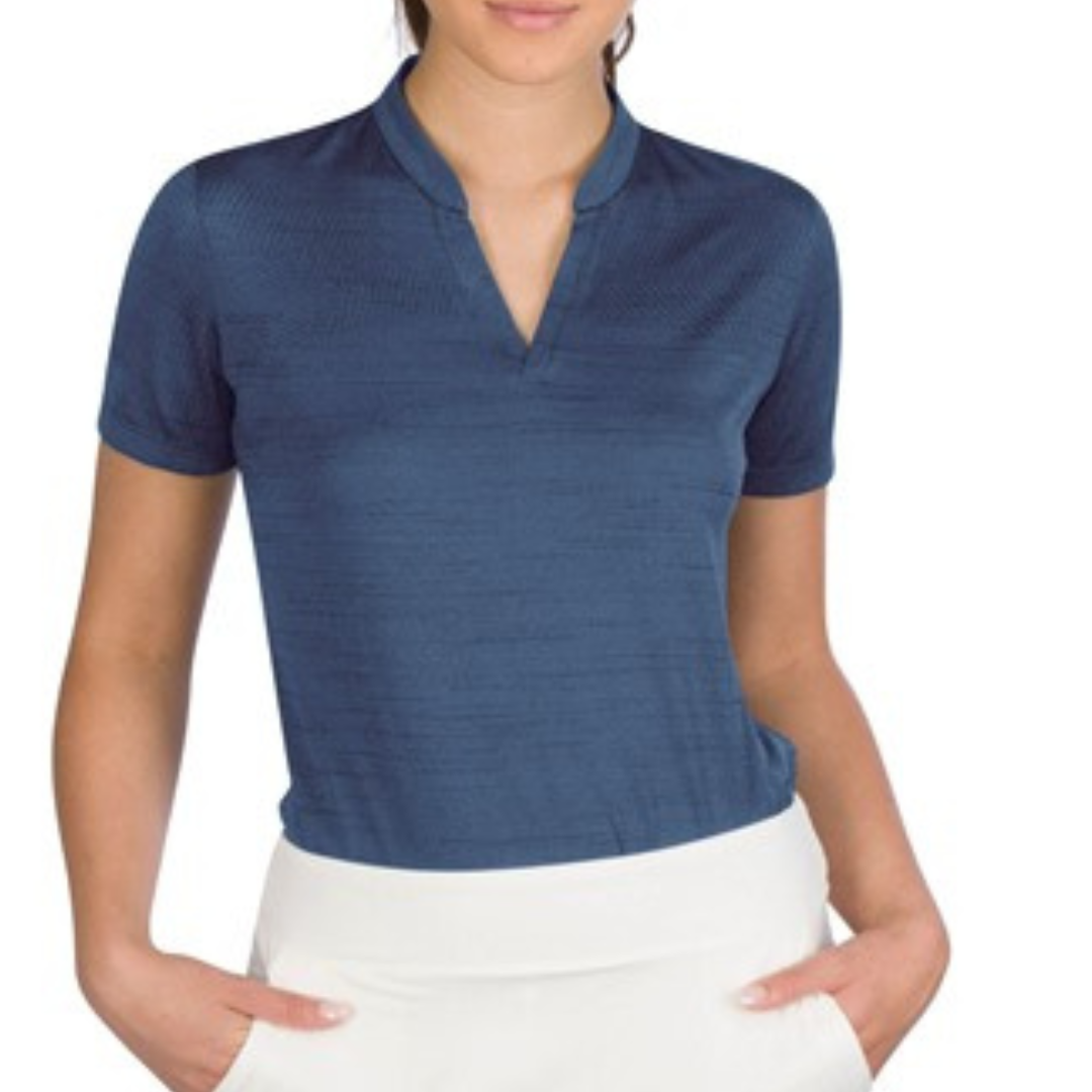 Three Sixty Six Women's Short Sleeve Collarless Golf Polo (Various)