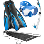 Phantom Aquatics Frameless Snorkel Mask Fin Snorkeling Set