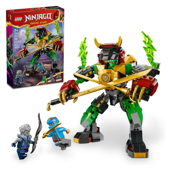 253-Piece LEGO Ninjago Lloyds Elemental Power Mech Ninja Gift Toy (71817)