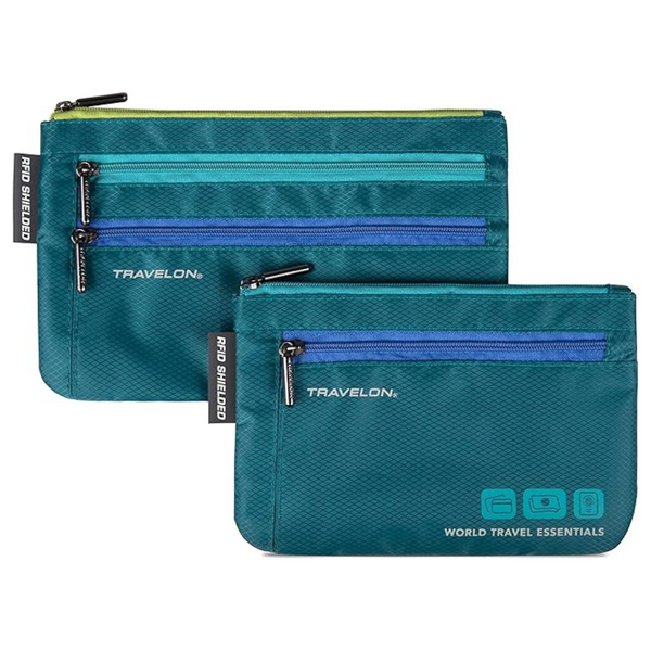 Set Of 2 Travelon Currency And Passport Organizers