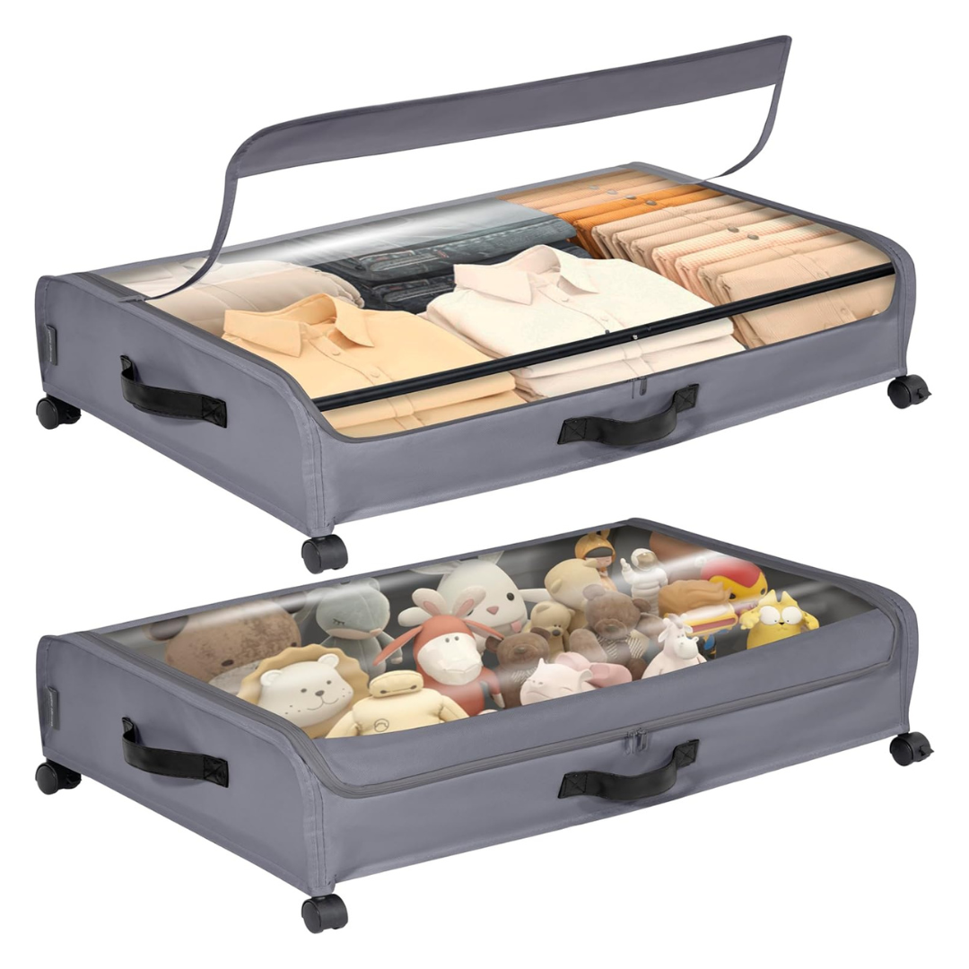 2-Pack Storage Maniac Under Bed Storage With Wheels