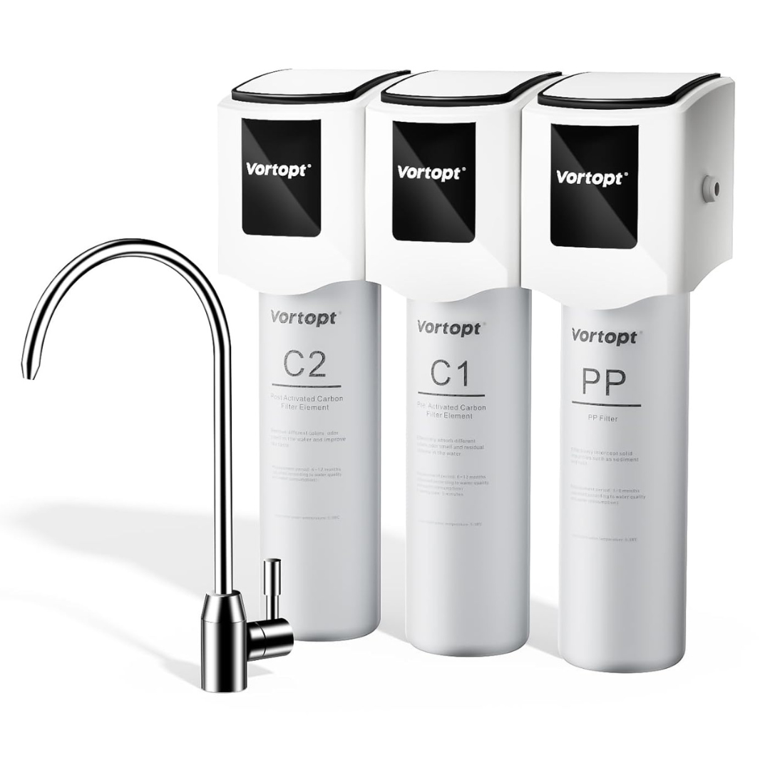 Vortopt F01 3-Stage Under Sink Water Filter System