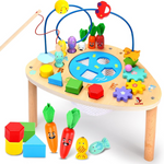 Oathx 6 In 1 Wooden Montessori Activity Center Play Table