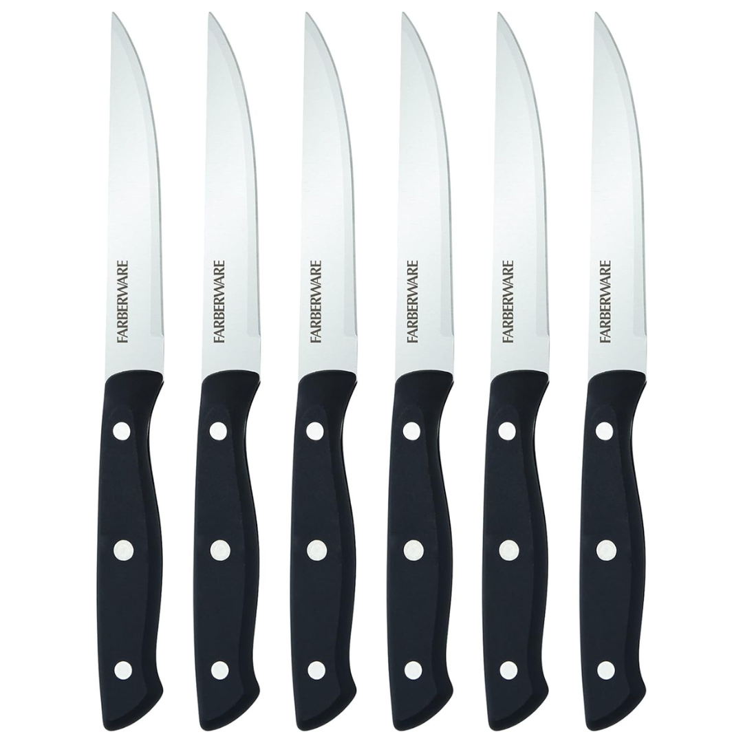 Farberware Triple Riveted Steak Knife Set, 6-Piece