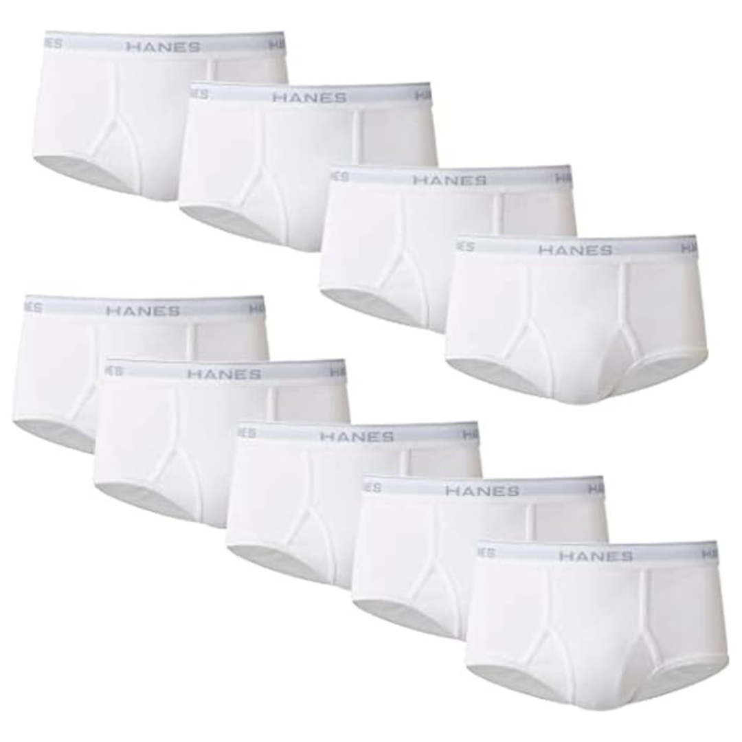 Hanes Men’s Moisture-Wicking Cotton Briefs (9 Pack)