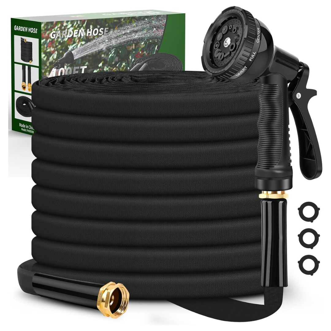 Velybrin 100ft Non-Expandable Hose With 10 Function Hose Nozzle