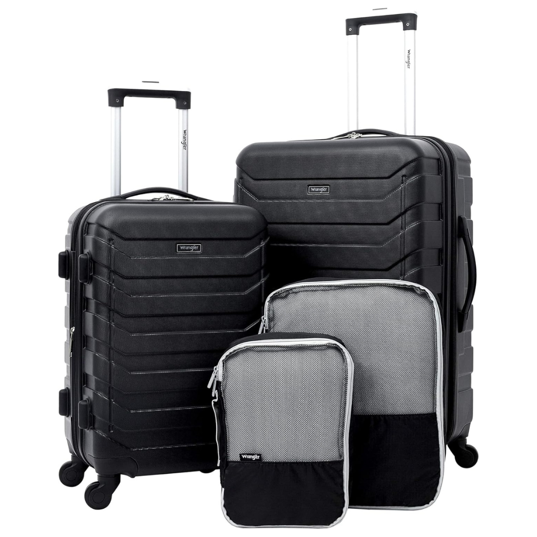 4-Piece Wrangler Rolling Hardside Luggage Set