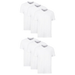 6-Pack Hanes Men's Cotton Moisture-Wicking Crew Tee Undershirts