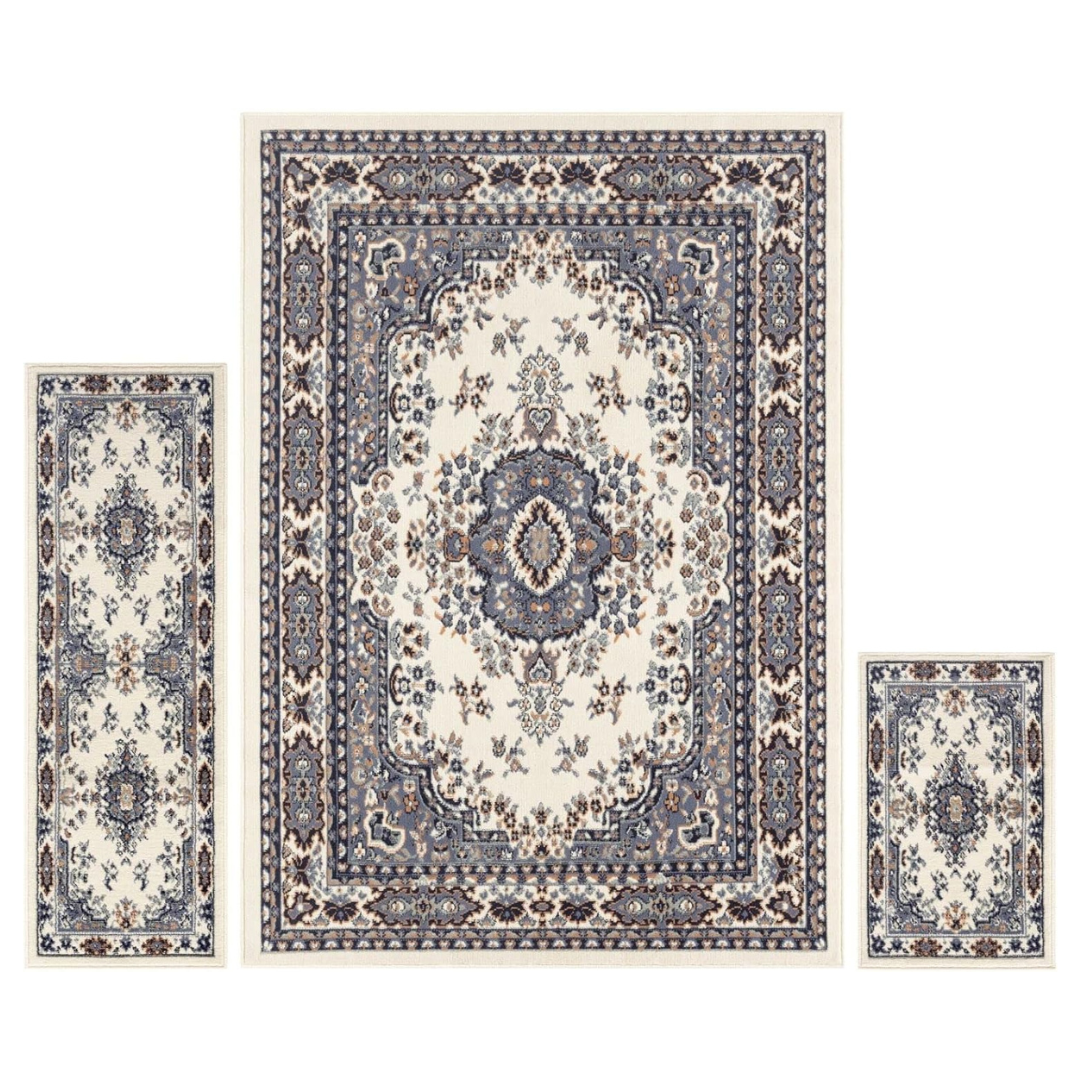 3-Piece Home Dynamix Ariana Ksara Traditional Medallion Area Rug Set