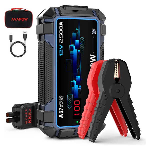 AVAPOW 2500A Peak 22800mAh Portable Car Battery Jump Starter