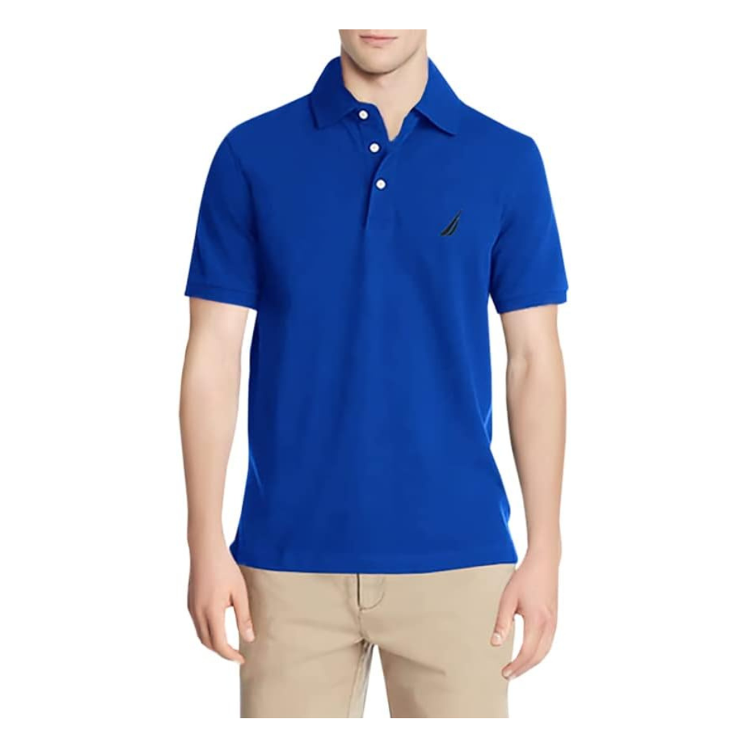 Nautica Men's Short Sleeve Cotton Pique Polo Shirt (Various Size)