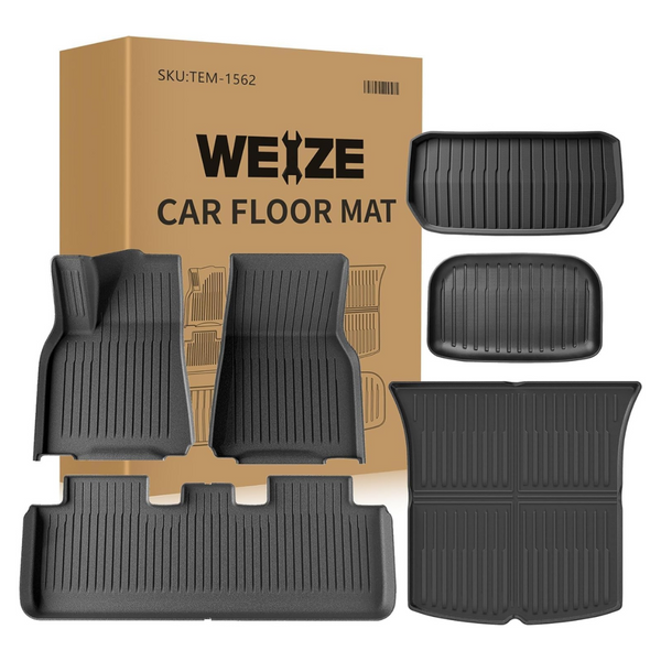 6-Set Of Weize Floor Mats For Tesla Model Y 5-Seat