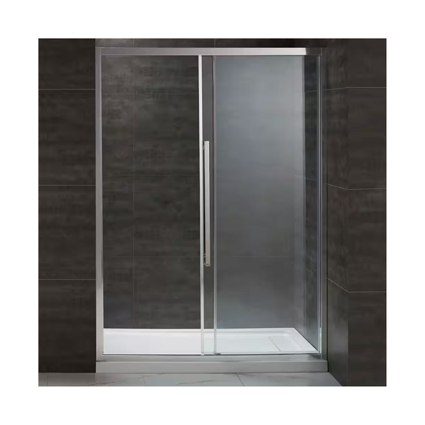 Glacier Bay Chaye 60" x 78.74" H Semi-Frameless Sliding Shower Door