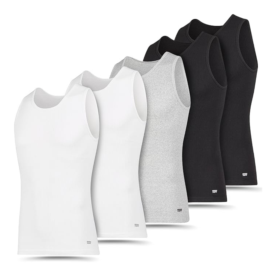 5-Pack Levi's Ribbed Cotton Men's Tank Tops