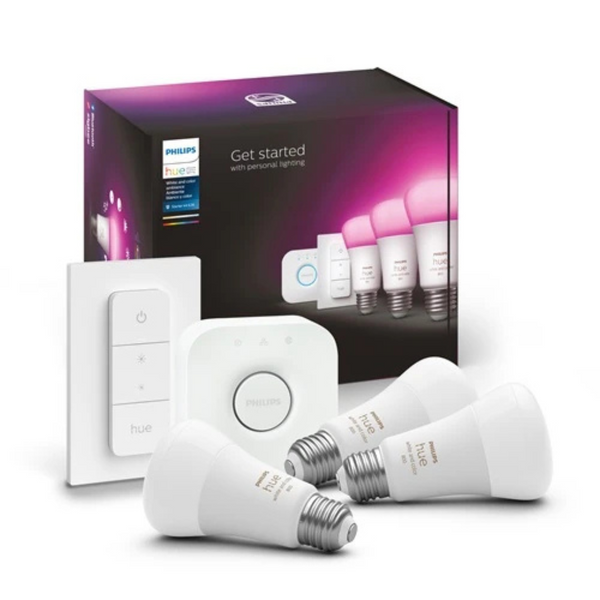 Philips Hue White & Color Ambiance A19 LED Starter Kit