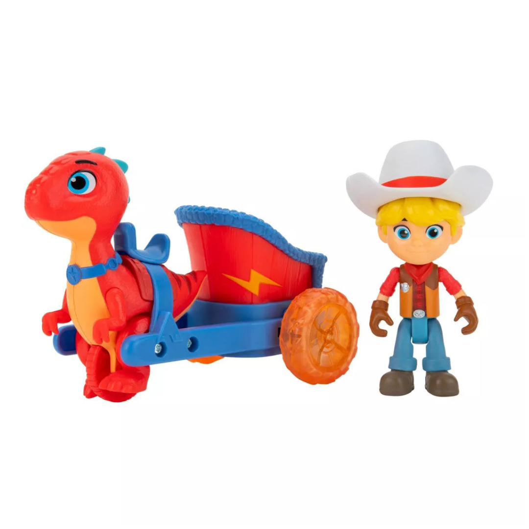 Dino Ranch Kids Jon And Blitz Chariot Vehicle Toys