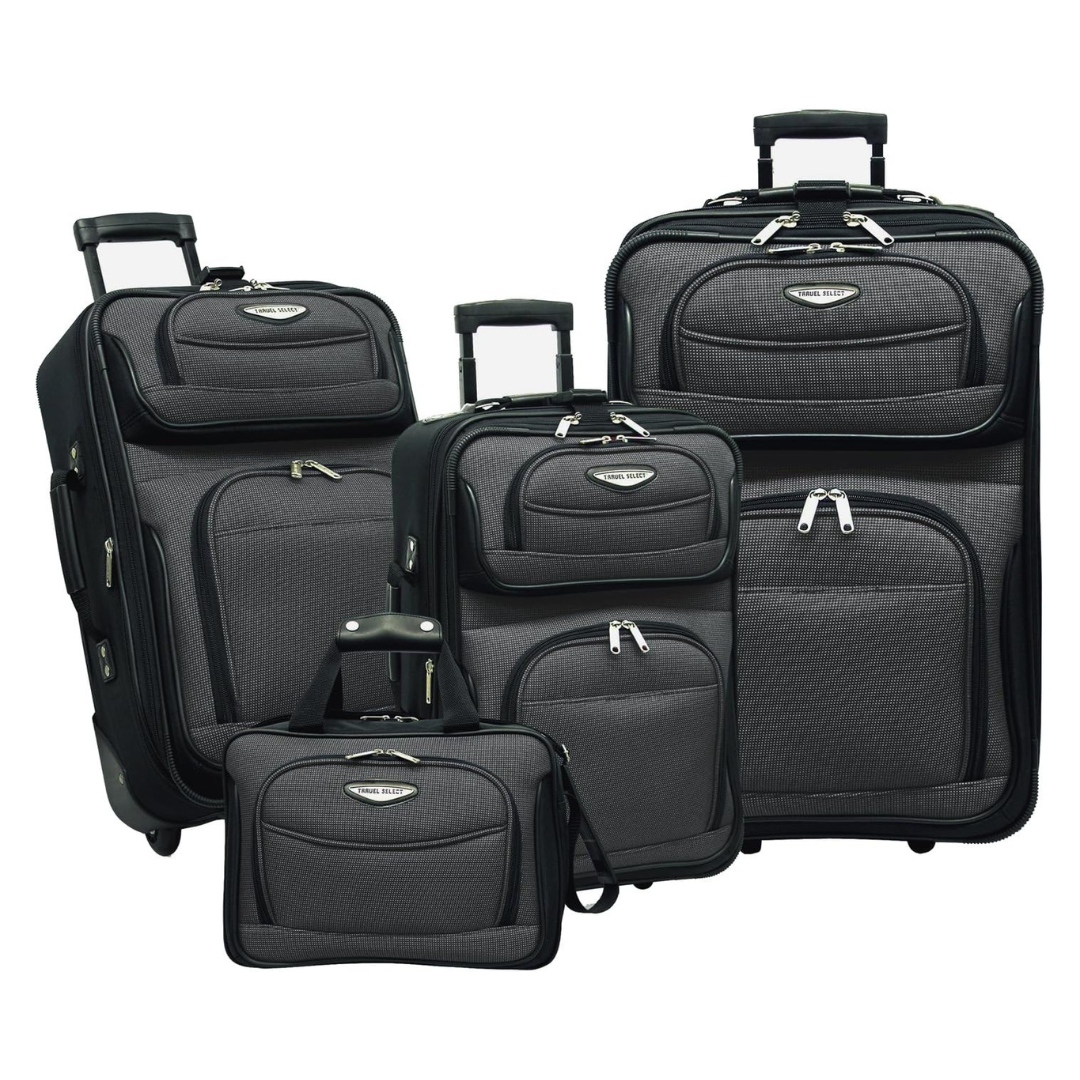 4-Piece Travel Select Amsterdam Expandable Rolling Upright Luggage Set