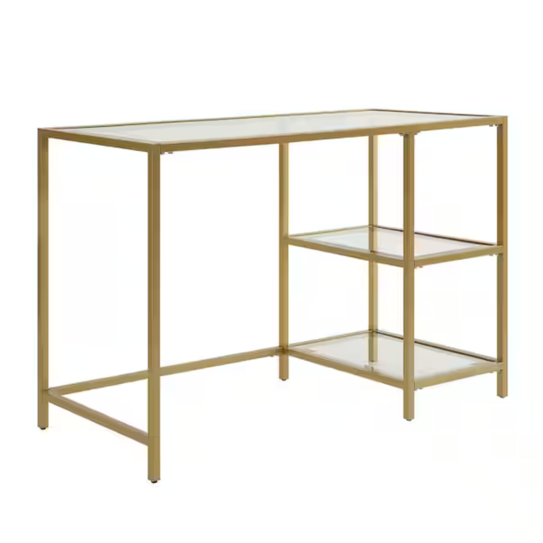 Carolina Cottage 42" Rectangular Gold Writing Desk