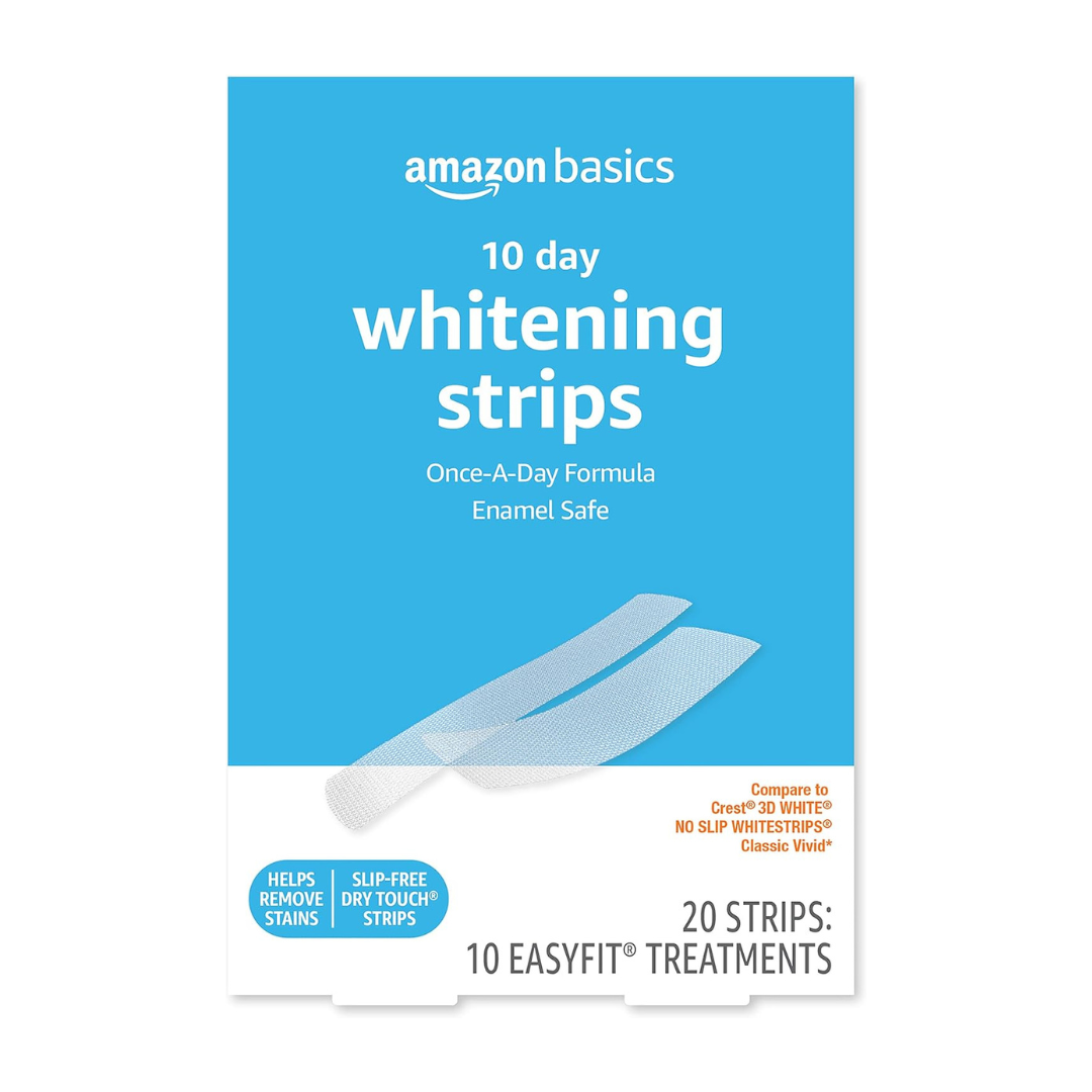 20-Count Amazon Basics 10 Day Teeth Whitening Strips Kit