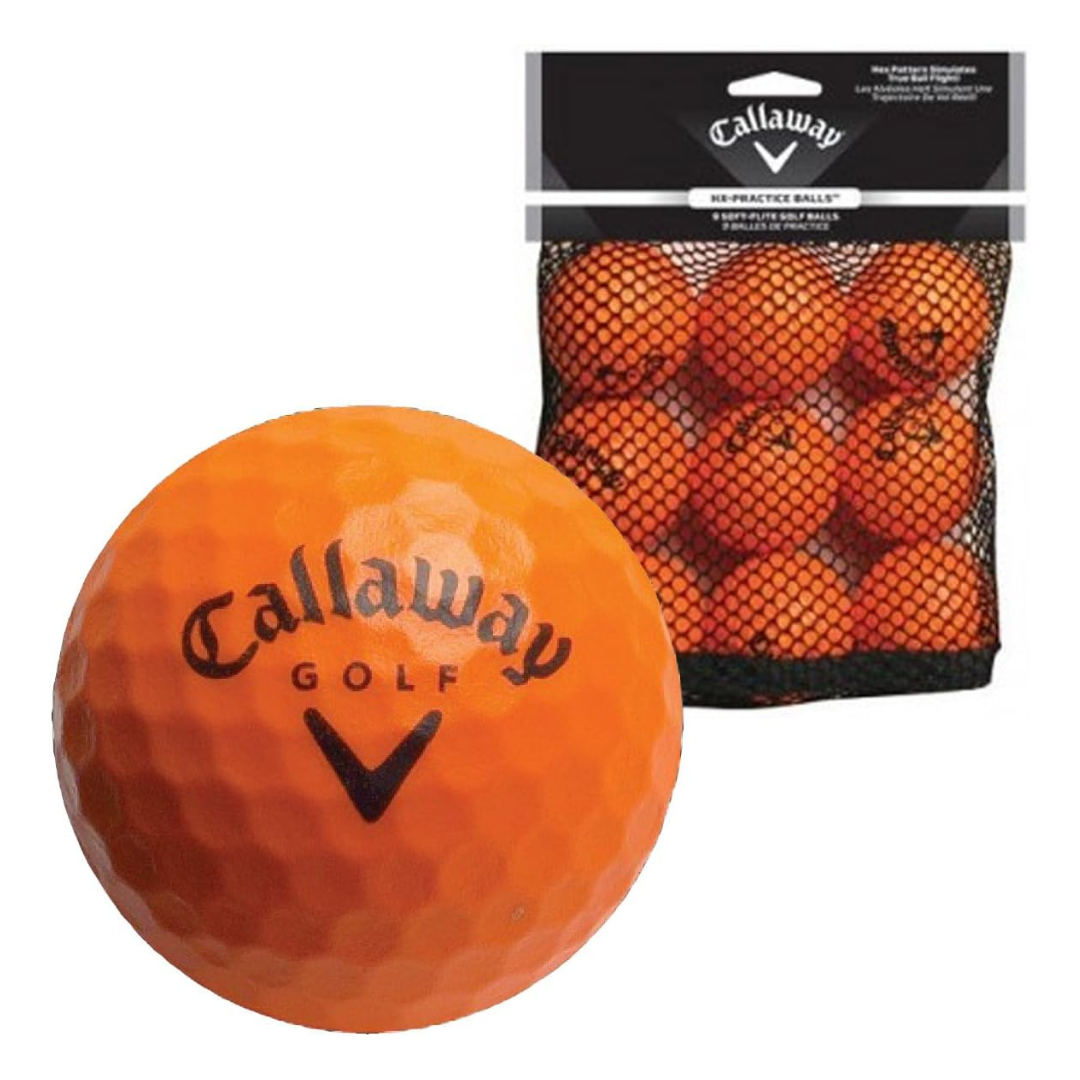 9-Count Callaway HX Soft-Flight Foam Practice Golf Balls