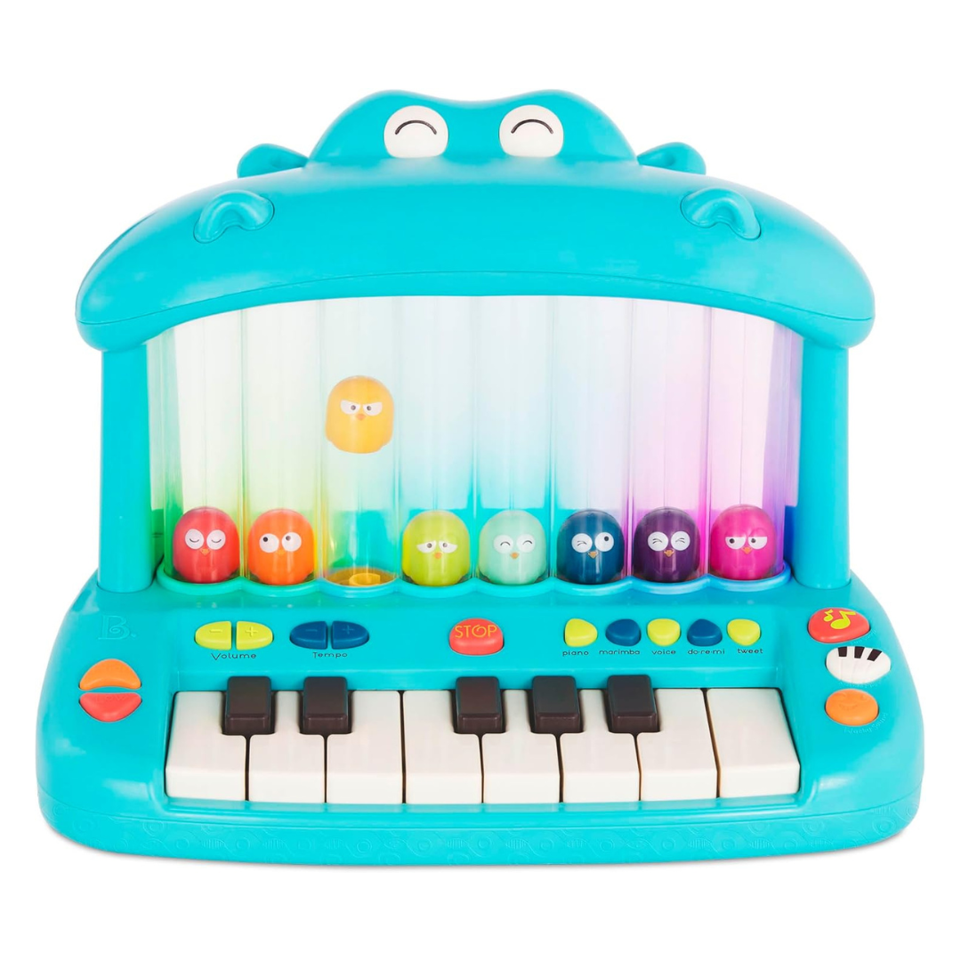 B. Toys- Hippo Pop- Musical Toy Keyboard – Play Piano – Songs, Sounds & Lights