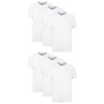 Hanes Men’s Cotton Moisture-Wicking Crew Tee Undershirts (6 Pack)