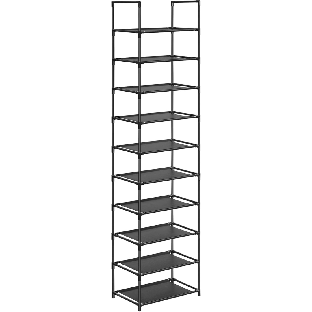 Songmics 68" 10-Tier Metal Frame Shoe Rack (2 Colors)