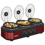 Sunvivi 4-5-Qurat Triple Slow Cooker Buffet Servers and Warmer