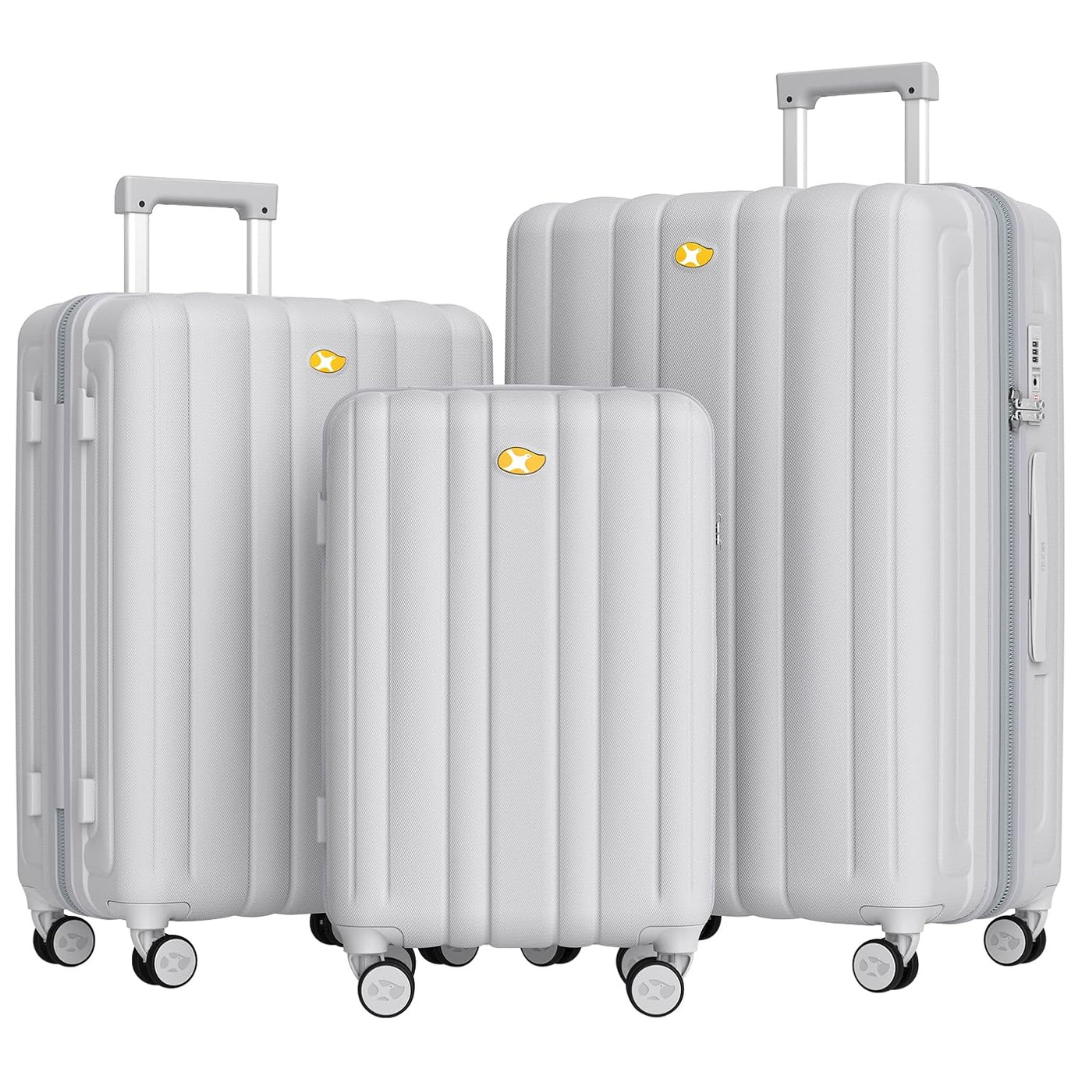 3-Piece Hardshell Lightweight PC Luggage Sets (20/24/28") (3 Colors)