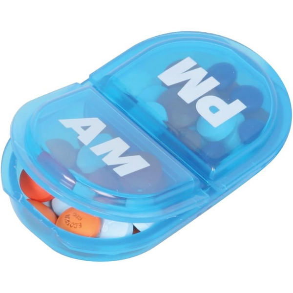 Ezy Dose Daily AM/PM Pocket Pharmacy Travel Pill Case