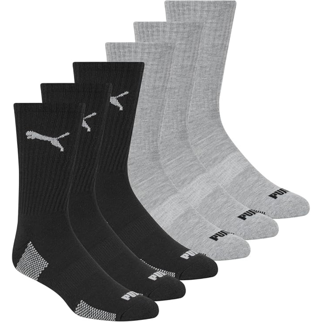 6-Pack PUMA Men's Crew Running Socks