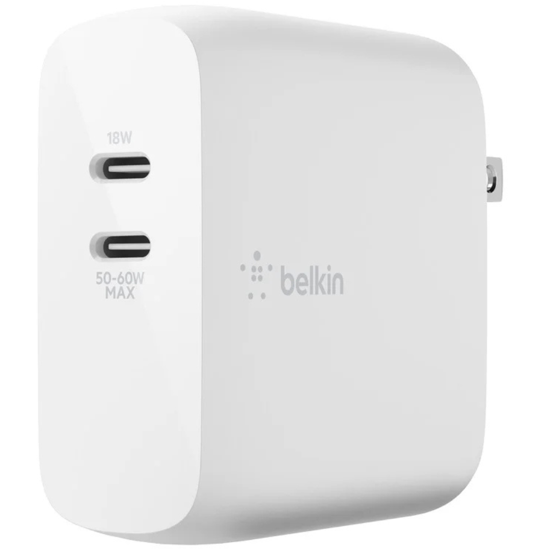 Belkin BoostCharge Dual Port USB-C 68W GaN Wall Charger