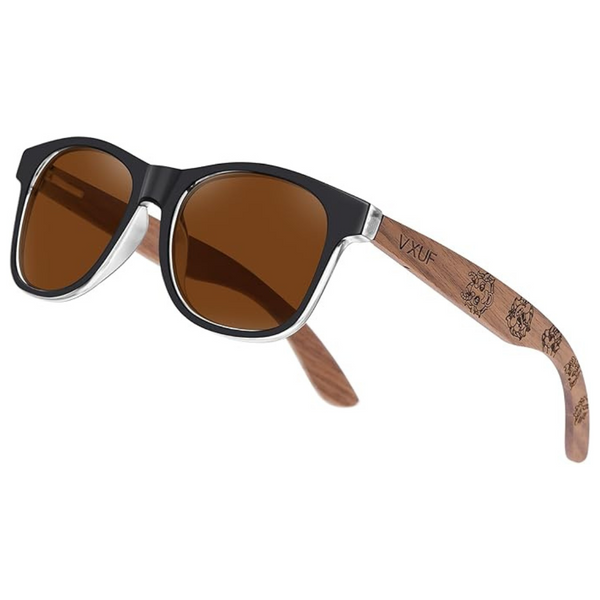 VXUF Wooden Polycarbonate Polarized Light UVA Sunglasses