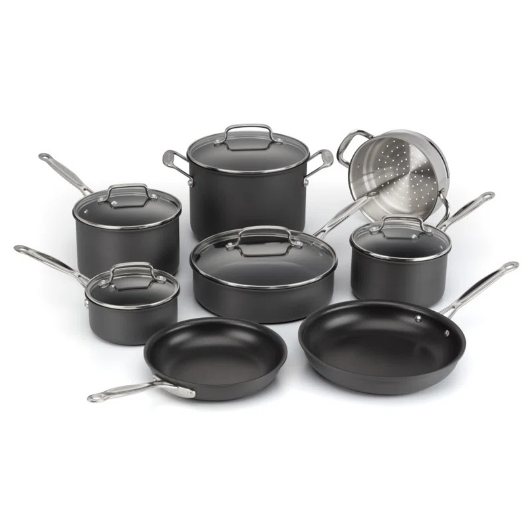 13-Piece Chef's Classic Nonstick Hard Anodized Cookware Set