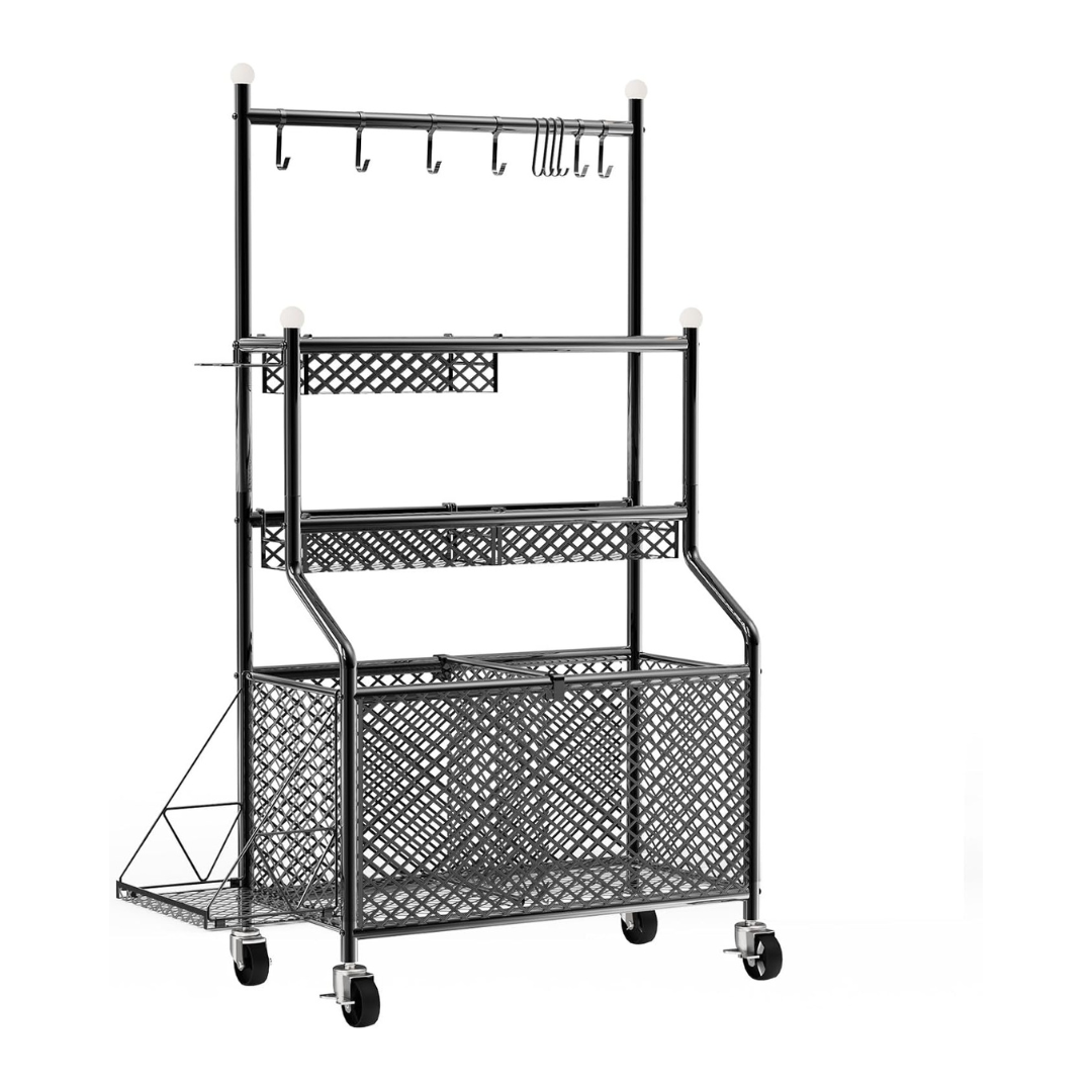 4-Layer Large Capacity Steel Ball Storage Rack (31"L x 15.5"W x 61"H)