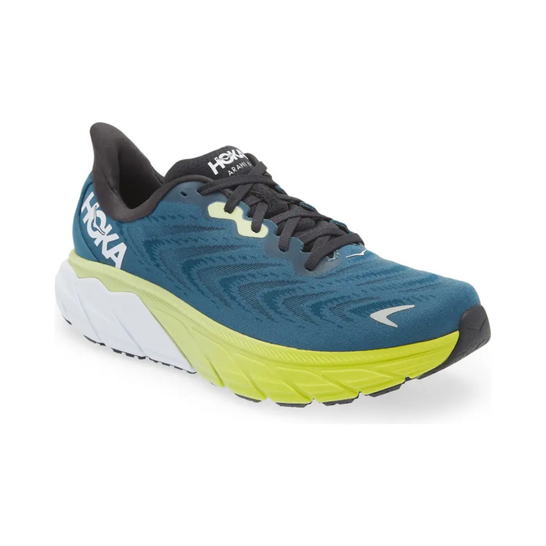 HOKA Men's Arahi 6 Running Shoes (Blue Graphite / Blue Coral)