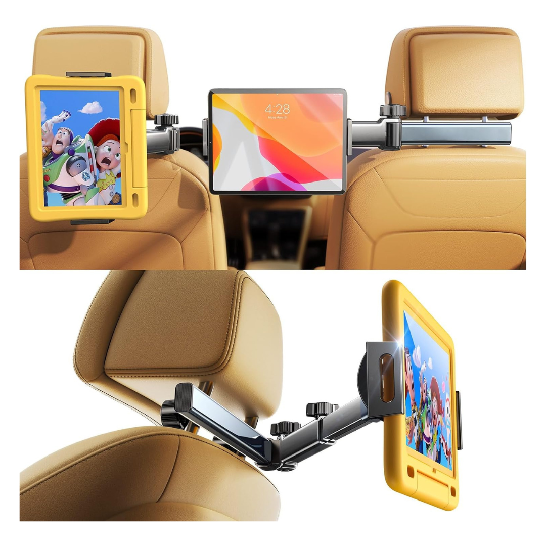 Lisen 3-In-1 Tablet Holder For Car Headrest