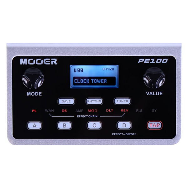 MOOER PE100 Portable Desk Top Guitar Multi Effects