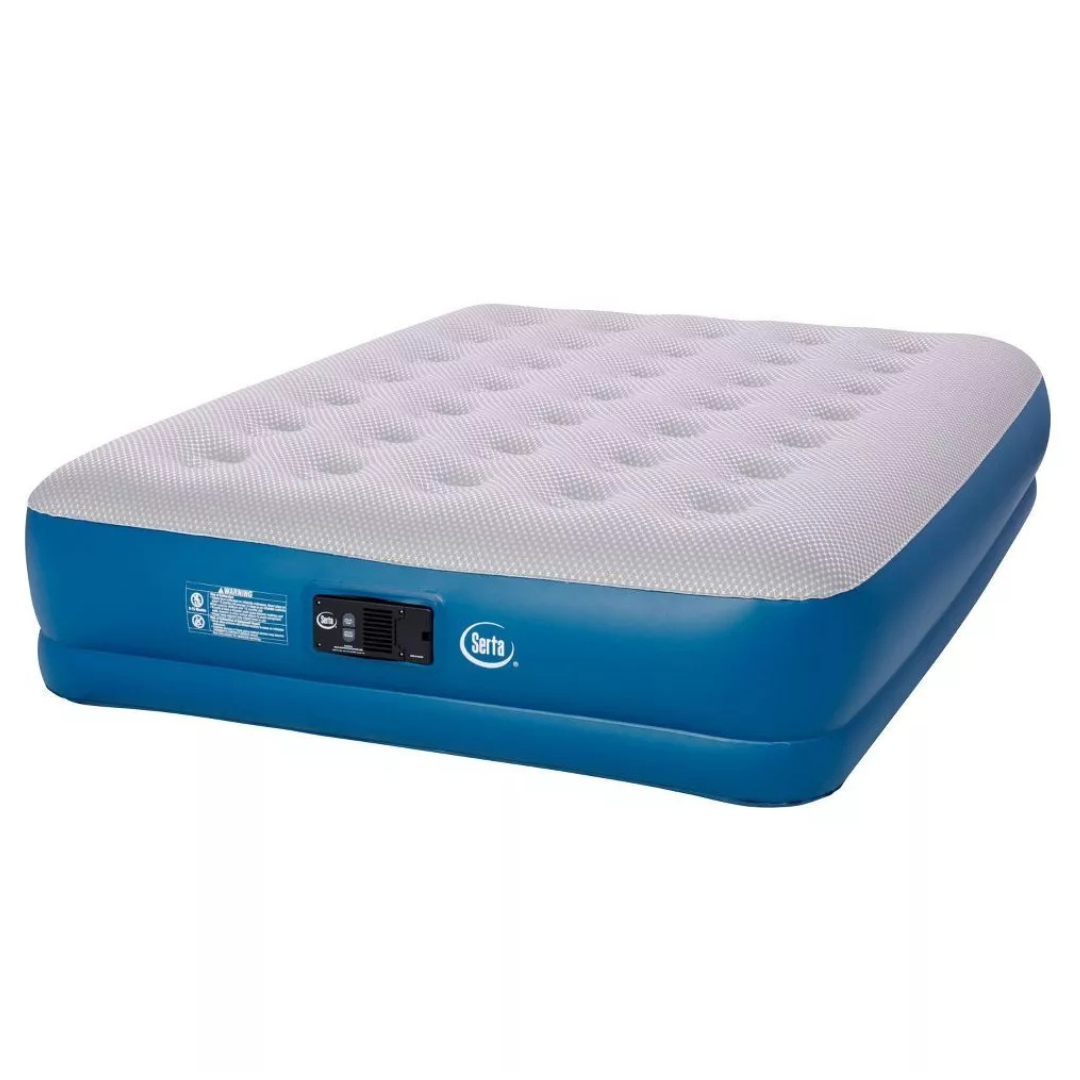 Serta 16" Raised Inflatable Air Mattress With Built In Pump (Queen)