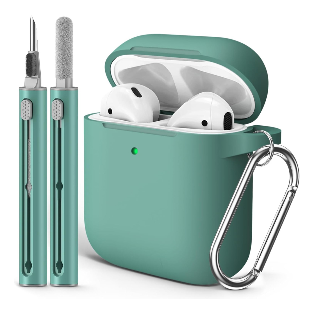 Airpods Case Cover With Cleaner Kit With Keychain