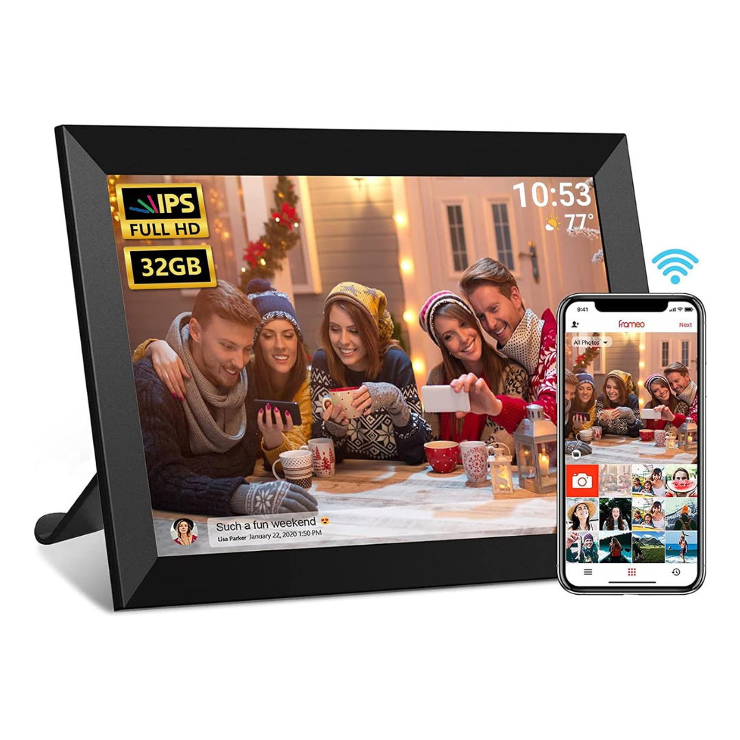 10.1" WiFi Digital Picture Frame w/1280x800 IPS HD Touch Screen