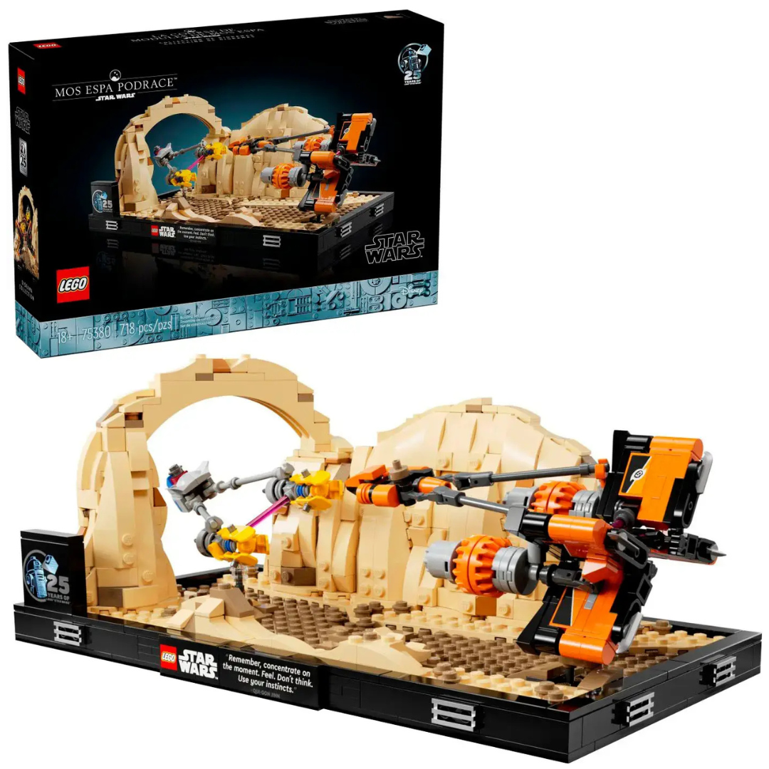 718-Piece Lego Star Wars Mos Espa Podrace Diorama (75380)