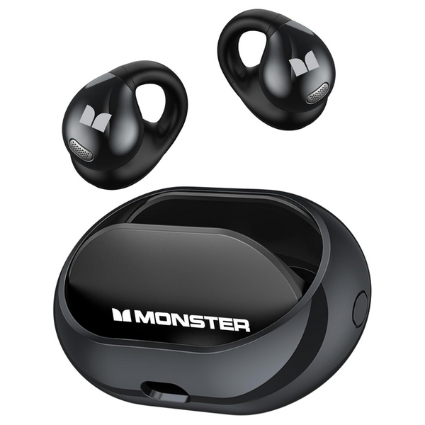 Monster Waterproof Bluetooth 5.4 Clip-On Earbuds