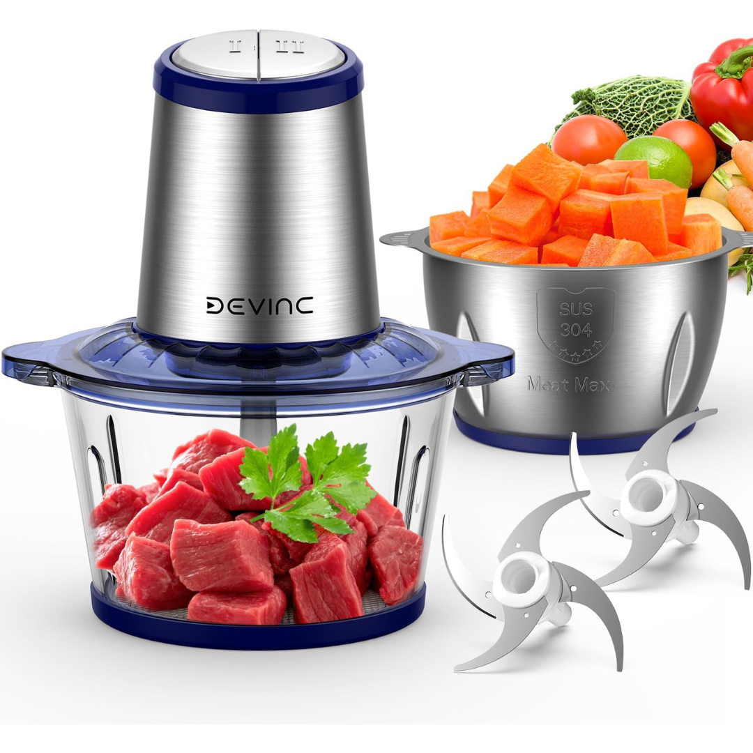 Devinc Electric Food Chopper With 2 Bowls